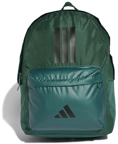 adidas Unisex Classic Three Stripes Backpack Back to School, Collegiate Green/Black, One Size