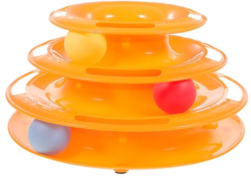Happyyami rotierende Kugel Health Wellness Amusement Katzenübung Haustierspielzeug für Katze Spielzeuge Katzenspielzeug Cat-Track-Turm die Katze Katzen-Plattenspieler Lieferungen Frettchen