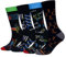 Cansok Herren Neuheit Tier Wissenschaft Mathematik Physik Chemie Socken anziehen Mannschafts Waden Socken Packung mit 4