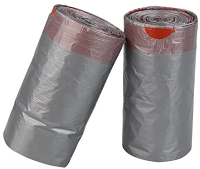 Minekkyes 50L Drawstring Bin Liners, Swing Trash Bags, trong Wastebasket Rubbish Bags, 125 Pack