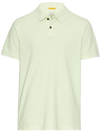 camel active Herren Kurzarm Poloshirt aus Baumwolle Hellgrün, Menswear-XL