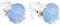 pewterhooter Women 925 Sterling Silver Crystal Stud Earrings (Air Blue Opal)