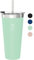 BOZ Tumbler - Tumbler with Lid and Straw - Insulated Tumbler Cup - Cups with Lid and Straw - Stainless Steel - Thermal Cup Perfect for Hot and Cold Drinks (650 ml / 22 oz, Light Green)