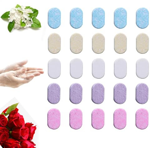 25 Pcs Foaming Hand Soap Refill Tablets, foaming Hand Wash, Method Foaming Hand Was, Hand Foam Wash Refill Tablets for Kitchen Bathroom, Hand Wash Tabs with 5 Scents