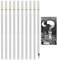 Asheyya 10 Pcs White Charcoal Chalk Pencil, Highlight Sketch Artists Pencils for Drawing