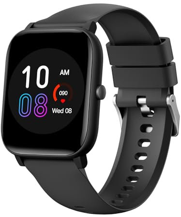 bopiwa Reloj Inteligente Mujer Hombre,Smartwatch 1.83 Llamada Bluetooth, 100+ Modos Smart Watch Deportivo,Pulsómetro/Monitor de Sueño/Podómetro,Pulsera Actividad Impermeable IP68 (Black) (SW-Z)
