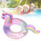 Aufblasbar Einhorn Schwimmring, Einhorn Swimming Sitting Circle, Pool Float, Schwimmtier Luftmatratze,Strand Schwimmbad Spielzeug, Sommer-Party Dekoration für Kinder 5-9