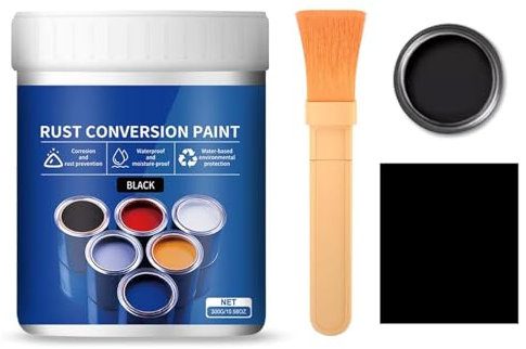 Xuminny Rust Converter, Weather Proof Rust Converter Paint, Multipurpose Rust-free Rust-conversion Paint Color Steel Tile Renovations 300g (Black)