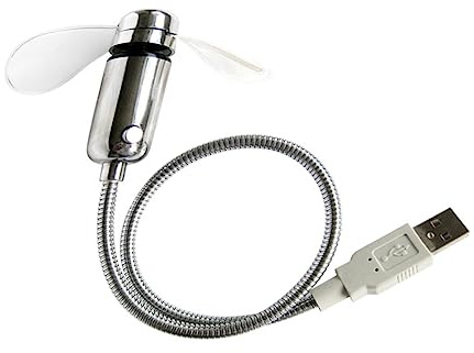 DIYEAH Ventilador Mini LED USB con Temporizador y Función de Guardado para Uso en Automóvil y Viaje