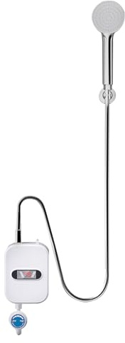 Sofortiger elektrischer Warmwasserbereiter, Mini-Dusche, tragbar, 3500 W, elektrischer Durchlauferhitzer, thermostatisches Duschset, Duschset für Badezimmer, für Dusche, Badezimmer, Küche