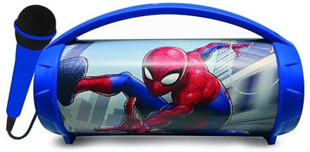 Lexibook, Spider-Man Enceinte Karaoké Bleue, BTP585SPZLXB
