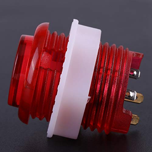 Haofy 24-mm-LED-Tastenset, 5-teilige Beleuchtete Drucktasten mit Mikroschaltern, Mehrfarbig für DIY-Gaming-Controller, Installation