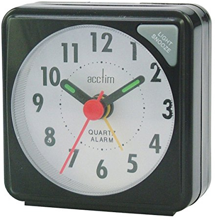 Acctim Black Ingot Travel Alarm With Light