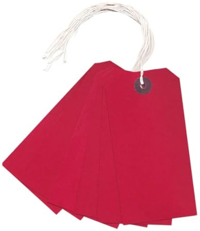 Q-Connect KF01627 Strung Tag 120x60mm - Red (Pack of 1000)