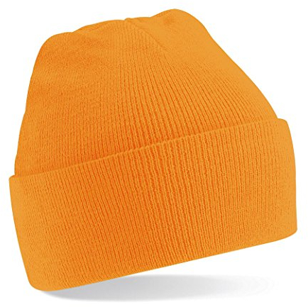 Beechfield Kinder-Acryl-Strickmütze / Beanie, Unisex, für Schule, orange
