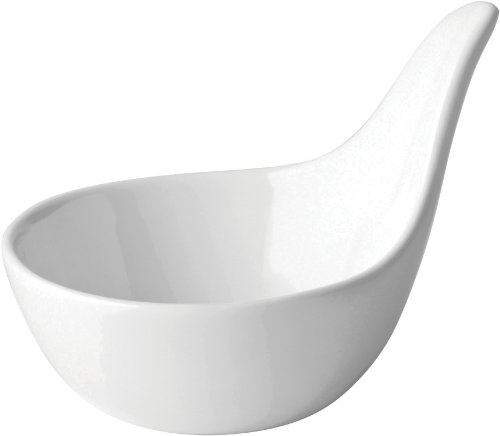 Utopia Z06015 Fine China Handled Tasting Dish, 2.5, 7 cm, 1.75 oz., 5 cL, Anton Black (Pack of 6)