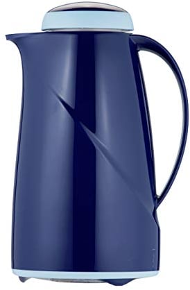 Helios Wave S+ Isolierkanne Dunkelblau 1L – 6h Heiß - Hält Getränke heiß & kalt Spülmaschinenfest – Bruchsicher – Robustes Design