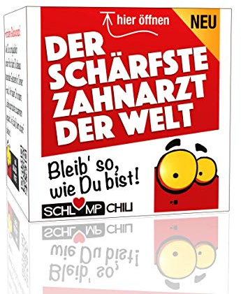 Schlump-Chili⎥Der schärfste Zahnarzt der Welt - Ein witziges Geschenk Set für Zahnmediziner z.B. zum Geburtstag, Weihnachten, Ostern, Vatertag, Valentinstag