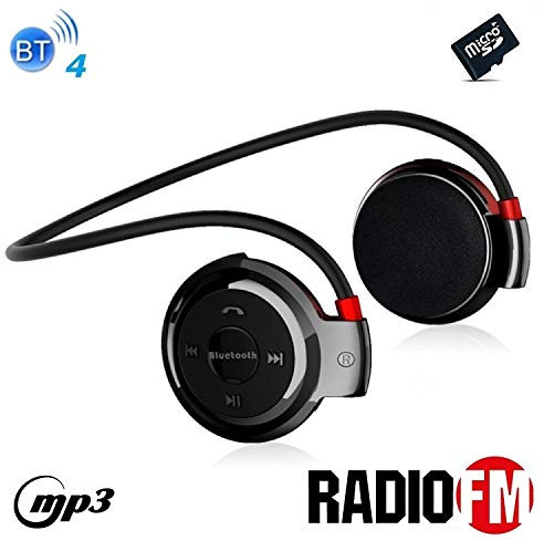 Auriculares Auriculares Sport Bluetooth 4 Radio FM Reproductor de MP3 microSD Llamadas Mic y Controles Integrados