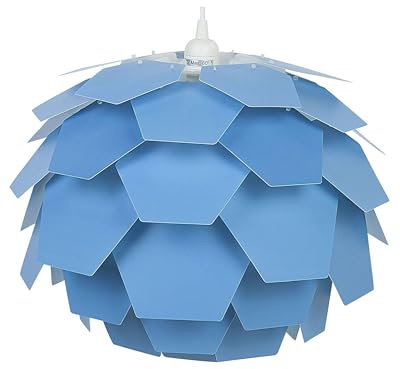 Beliani Moderne Pendelleuchte Blumenform blau Segre Klein