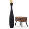 Leewadee Große Deko Bodenvase Für Dekozweige, Hohe Standvase Für Pampasgras, Design Holzvase, 110 cm, Schwarz