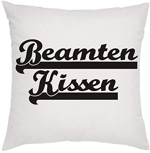 Crealuxe Beamtenkissen Zierkissen, Sofakissen, bedrucktes Kissen, Bauwollkissen
