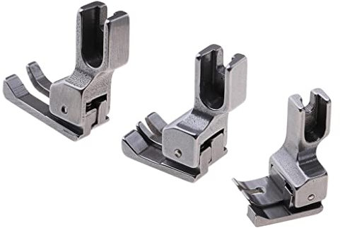 Paquet De 3 Pièces De Machine à Coudre Industrielles pour Pied Presseur Compensé pour Juki - Argent, Droite 1/16 1/8 1/4 Pouce