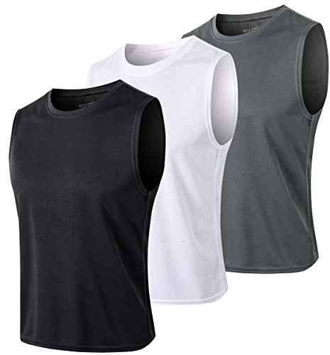 MEETYOO Herren T3 Vest, Schwarz + Gery + Weiß, S EU