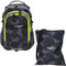 Elephant 2 Teile Set Schulrucksack HERO SIGNATURE Rucksack + Turnbeutel ATTACH BAG (Cyber Camo Gelb)
