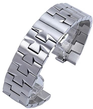 NVVVNX 24 mm 7 mm 8 mm Schnellverschluss-Verbindung, Edelstahl-Armband-Uhrenarmband, für VACHERON CONSTANTIN-Armband, Übersee-Ersatzteile(Silver,24x8mm)