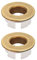 Tissting Anillo de desbordamiento del Fregadero Tapa de desbordamiento Redonda de latón Inserto en el Orificio Repuestos para Lavabo de Cocina de baño (2pcs Bronce)