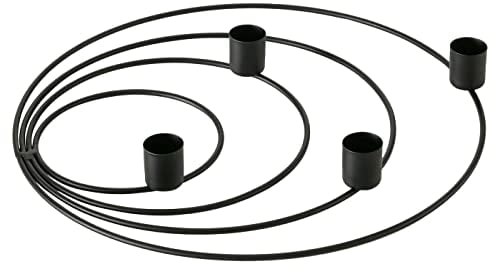 Kerzenleuchter Cami Eisen schwarz Ø 30 cm für 4 Stabkerzen
