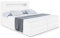 ALTDECOR Boxspringbett mit Matratze und Lattenrost, LED Boxbett, Topper, Polsterbett mit Bettkasten, Bett mit Stauraum H4-Matratze, Doppelbett, Springboxbett - ORGOL2-180x200 - Weiß Kunstleder