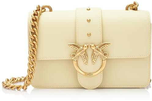 Pinko Damen Love One Mini C Vitello Seta Tasche, S14q_fieno-Antique Gold