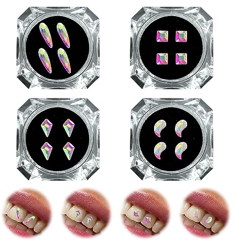 Zahnstein Schmuck 16pcs Set - Zahnkristall Verzierungen, Zähne Edelstein Schönheit, Dental Diamant Kristall Ornamente, Dekoration Strass Dekor für Männer Frauen