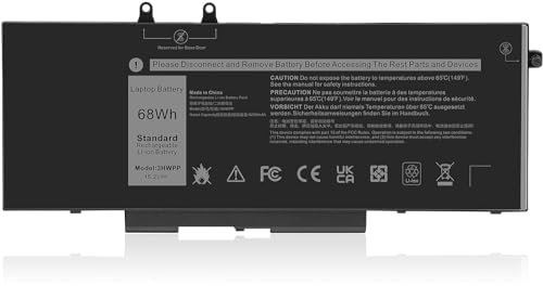 3HWPP Laptop Battery Replacement for Dell Latitude 5401 5410 5411 5501 5510 5511 Precision 3541 3551 Inspiron 7706 2-in-1 Inspiron 17 7500/7506 2-in-1 Black 10X1J N2NLL 1VY7F 451-BCMN 15.2V 68Wh