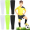 Halinuia 3 Paar Fußball Stutzen Kinder, Fußball Sleeve Fußball Schienbeinschutz Socken Fußballsocken Sportsocken Trainingssocke für Fussball Basketball Laufen Waden-Kompressionsstrümpfe ohne Fuß