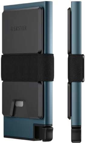 Ekster RFID Aluminum Porte Cartes pour Homme| séparé et éjecte Les Cartes d’Un Simple clic| Solide mais léger avec suffisamment d'espace pour Les Cartes bancaires et de Visite (Pacific Blue)
