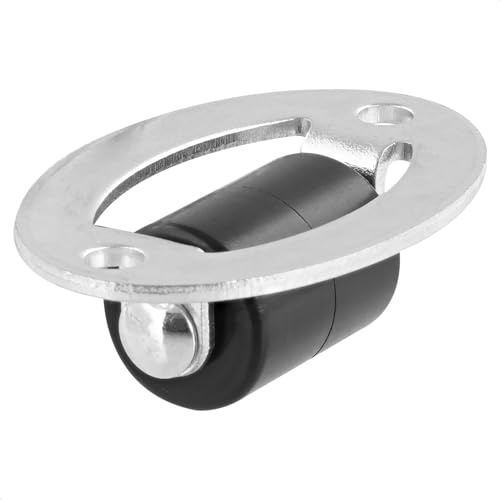 WAGNER Schubkastenrolle/Möbelrolle DESIGN - silber/schwarz, Durchmesser Ø 15 mm, Anschraubplatte, Tragkraft 15 kg - 01722001