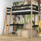 N-wood N03 Hochbett, Etagenbett 120x200 cm, aus Eichenholz, 2 Leitermontageseiten: Links oder rechts, sichere abgerundete Kanten, Stabile Massivholzkonstruktion, Hochwertige Materialien, Schwarzeiche
