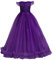 Robe de Princesse pour Fille - Dentelle Florale pour Mariage, Bal, Demoiselle d'Honneur, Cocktail Élégant, Soirée Longue, Communion - Lilas