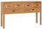 CKioict Vitrinenschrank Mehrzweckschrank Sideboard Wohnzimmer Sideboard 125x30x75 cm Teak Massivholz für Wohnzimmer & Schlafzimmer