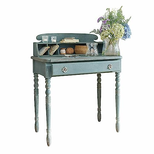 Loberon Konsole Lartigue, verträumter historischer Look, stilvolles Antik-Finish, romantischen Shabby-Chic-Touch, Konsolentisch, Kiefernholz, antikblau