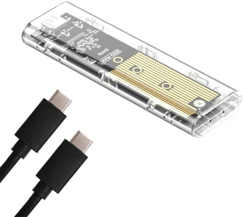 GERUI M.2 NVMe PCIe SSD Gehäuse Adapter[Werkzeugfrei][Aluminium], NVMe zu USB C 3.2 Gen 2 10Gbps NVMe PCIe Externes Gehäuse, Unterstützt M-Key/B+M Key, für 2230/2242/2260/2280 SSD
