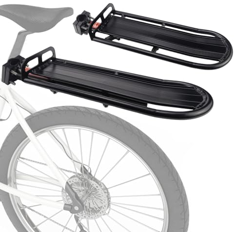 Porte-bagages de vélo en alliage d'aluminium - Réglable - Verrouillage rapide - Support de selle arrière - Avec capacité de poids de 15 à 20 kg - Universel