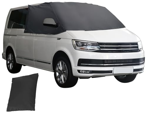 Auto-Windschutzscheibenabdeckung für VW T5, wasserdichte Windschutzscheibenabdeckung aus 600D Oxford-Gewebe, verdunkelnd, Sonnenschutz für die Frontscheibe für VW T5 Transporter