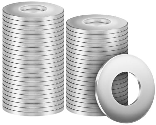 BOUMVID Arandelas Planas de Cuerpo M5 x 15mm, 100 Piezas Acero Inoxidable 304 A2 V2A, Metalicas Pequeño Arandela de Bloqueo, Plana de Plano Para Tornillos Sujetadores DIN 9021 / ISO 7093