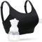 momcozy Hands Free Pumping Bra, Adjustable Breast-Pumps Holding and Nursing Bra, Pumping & Nursing Bra in One Black