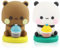 TINGTING Bubu Dudu Wackelfigur, 2 Stück Dudu Bubu Kawaii Auto Deko Ornament Panda-Bär Niedlicher Spielzeug Geschenk für Kinder Mädchen Jungen Auto Desktop Zimmerdekoration