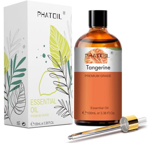 PHATOIL Mandarine ätherische Öle, 100ML Duftöle, ätherische Öle für Diffusor, Luftbefeuchter